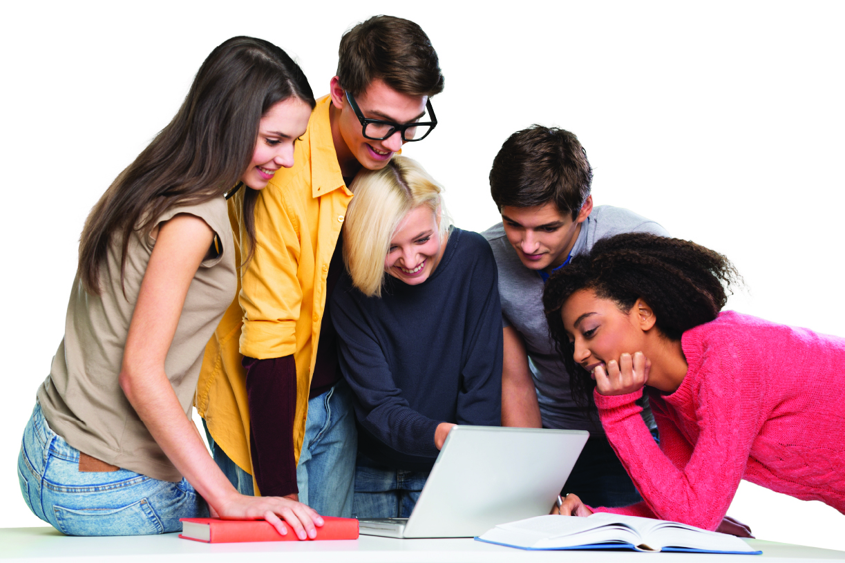 Students writing exams